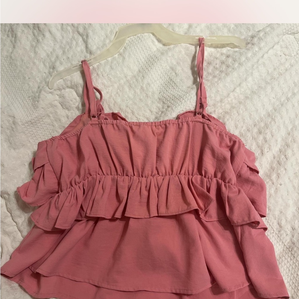 Pink Ruffle Women's Top